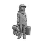 OO Scale Ready to Paint 1950s Boy with Suitcase and Toy