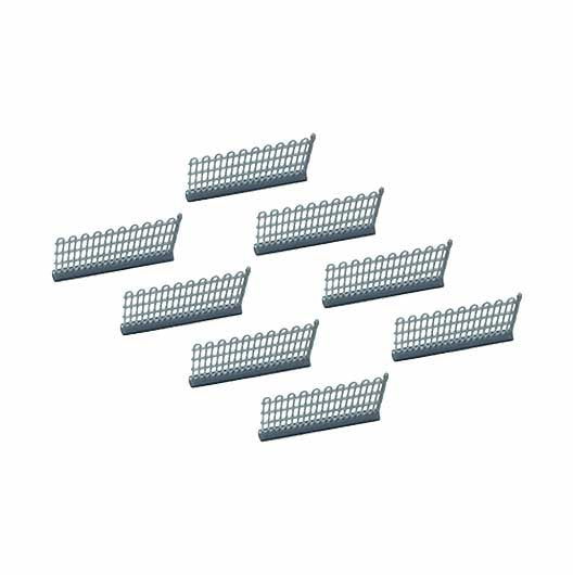 OO Scale Ready to Paint Metal Railings - Loop Top - Straight (6 pack)