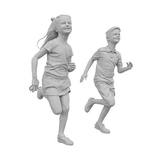 OO Scale Ready to Paint Modern Children Running