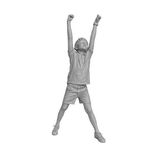 OO Scale Ready to Paint Modern Boy Hanging from Monkey Bars