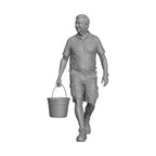 OO Scale Ready to Paint Modern Builder Carrying a Bucket
