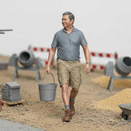OO Scale Ready to Paint Modern Builder Carrying a Bucket