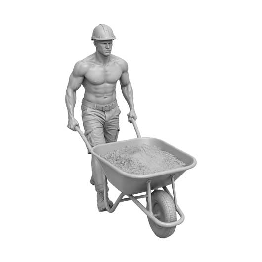 OO Scale Ready to Paint Modern Builder with Barrow