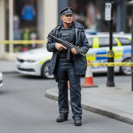 OO Scale Ready to Paint Modern Male Armed Response Police Officer