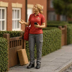 OO Scale Ready to Paint Modern Female Postie Delivering Letter Post