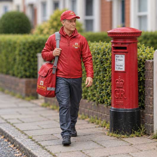 OO Scale Ready to Paint Modern Postie Doing His Morning Round