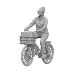 OO Scale Ready to Paint Modern Postie on Delivery Bicycle