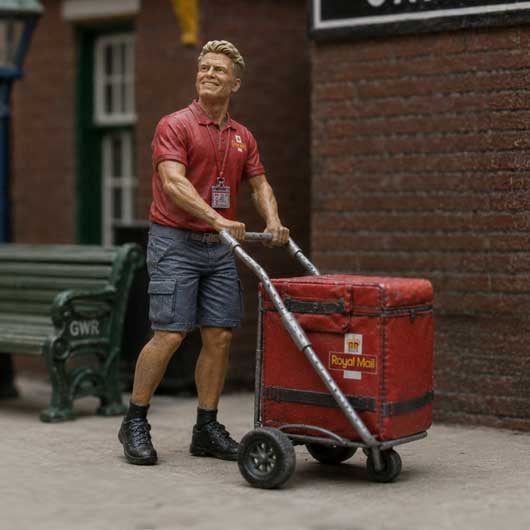 OO Scale Ready to Paint Modern Postie with Trolley