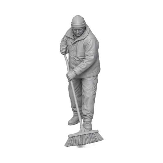 OO Scale Ready to Paint Modern Road Sweeper with Broom