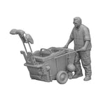 OO Scale Ready to Paint Modern Road Sweeper with Cart