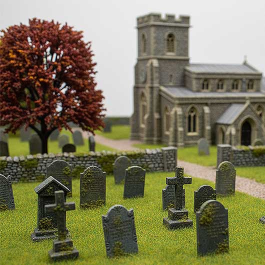 OO Scale Ready to Paint Grave Yard Set 2 (20 pieces)