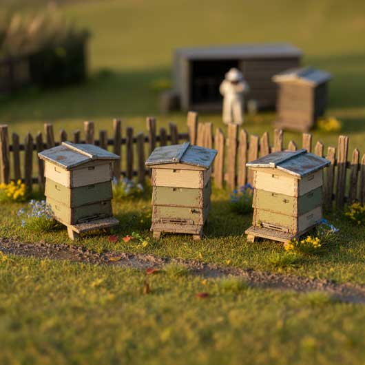 OO Scale Ready to Paint Beehive (3 pack)