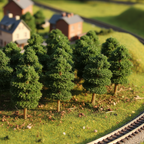 OO Scale Finished Avenue Trees - 3cm (10 pack)
