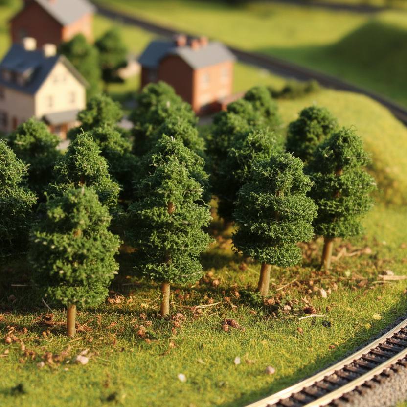 OO Scale Finished Avenue Trees - 3cm (10 pack)