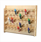 Model Paint Organiser Rack – Multi-Tier Wooden Storage - Style 1