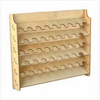 Model Paint Organiser Rack – Multi-Tier Wooden Storage - Style 1