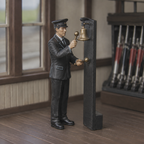 Generated painted context product asset - OO Scale Ready to Paint 1950s Signalman Ringing Bell