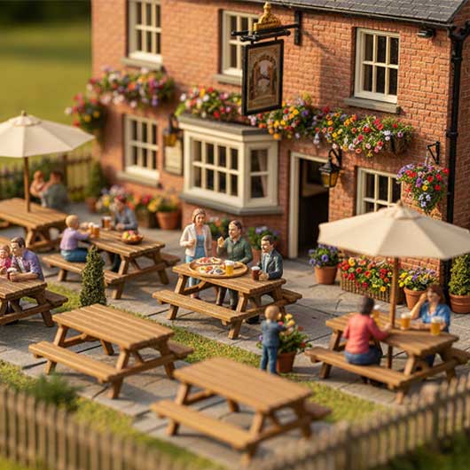 OO Scale Ready to Paint Picnic Bench (6 pack)