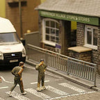 OO Scale Ready to Paint Pedestrian Railing - Wide