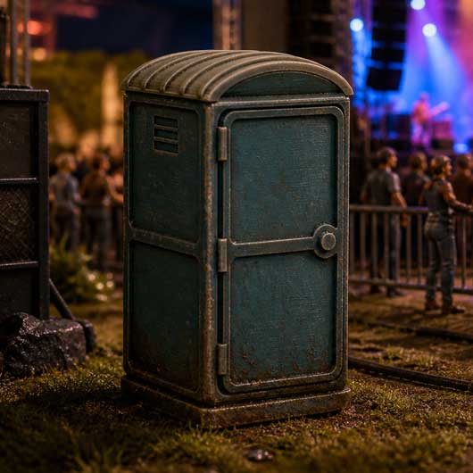 OO Scale Ready to Paint Portable Toilet - Style 3