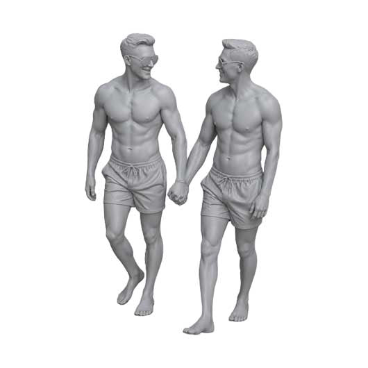 OO Scale Ready to Paint Modern Couples and Families Bundle (8 Pack)