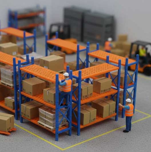 Racking Generic Model OO Scale Pre-Coloured Warehouse Racking – 1:76 Model Accessory – Model ...