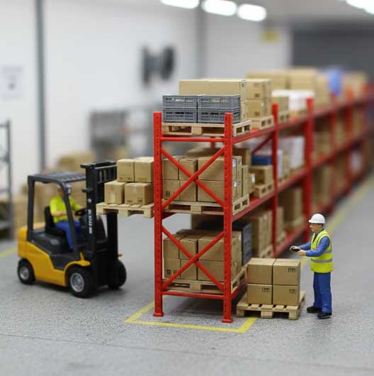 Racking Generic Model OO Scale Pre-Coloured Warehouse Racking – 1:76 Model Accessory – Model ...