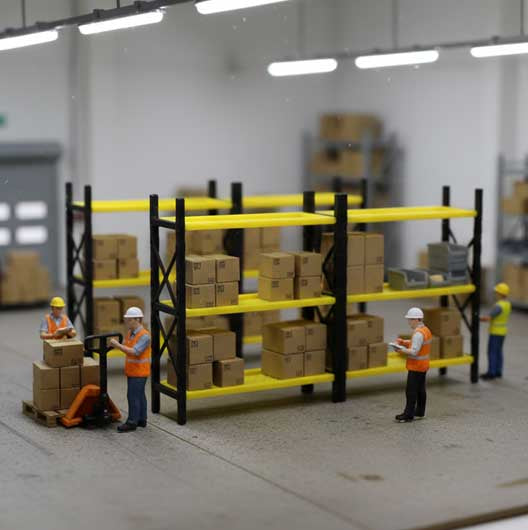 Model Racking OO Scale Pre-Coloured Warehouse Racking – 1:76 Model Accessory – Model ...
