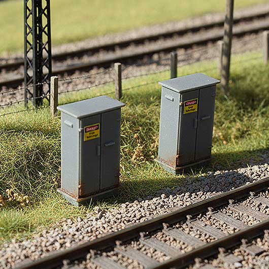 OO Scale Ready to Paint Lineside Relay Cabinet - Wide (6 pack)