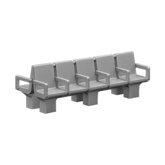 Ready to Paint Station Seating - Group of 10 - with Arms (2 pack)