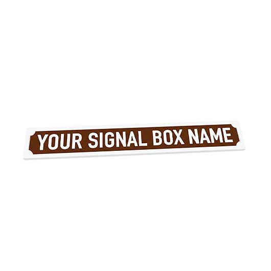 OO Scale Personalised Signal Box Name Board - Style 1