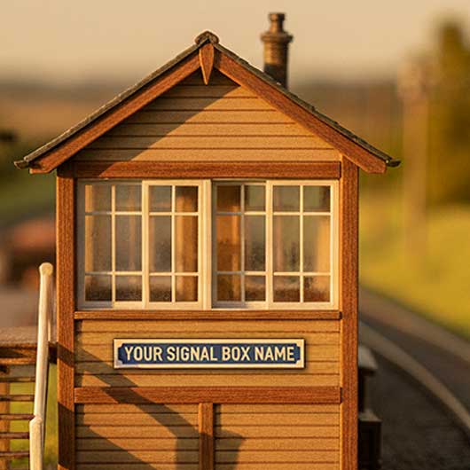OO Scale Personalised Signal Box Name Board - Style 1