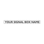 OO Scale Personalised Signal Box Name Board - Style 2