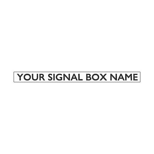 OO Scale Personalised Signal Box Name Board - Style 2