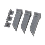 Ready to Paint Square Chimney Stack with Single Pot (3 pack)