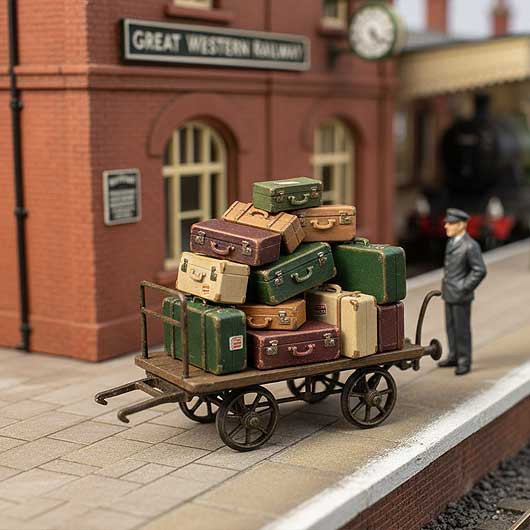 OO Scale Ready to Paint Luggage (12 pack)