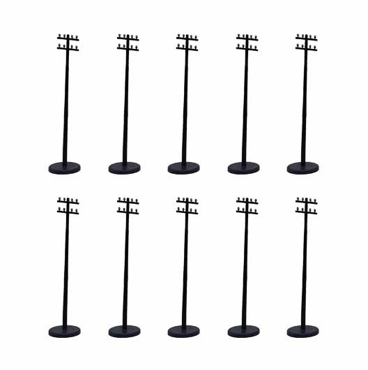 OO Scale Telegraph Pole (10 pack)