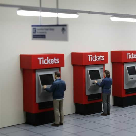 OO Scale Ready to Paint Ticket Machine - Style 1 (4 pack)