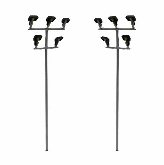 TT Scale 3V Yard Floodlight with Five Lights (5 pack)