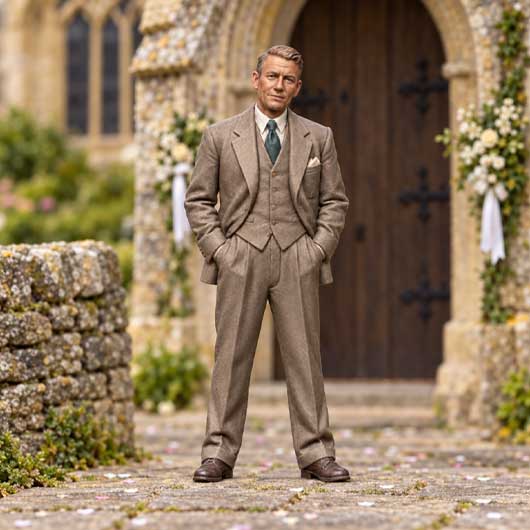 OO Scale Ready to Paint 1950s Wedding Guest with Hands in Pockets