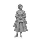 OO Scale Ready to Paint 1950s Wedding Guest with Dress, Shawl and Fascinator