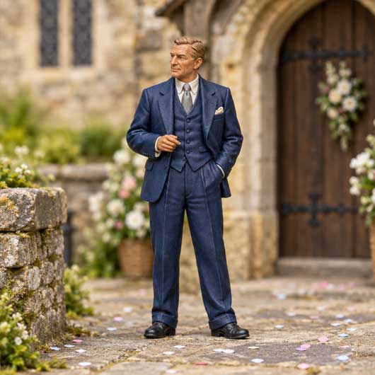 OO Scale Ready to Paint 1950s Wedding Guest in Suit