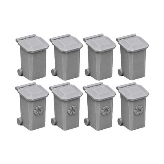 OO Scale Ready to Paint Wheelie Bin - Style 1