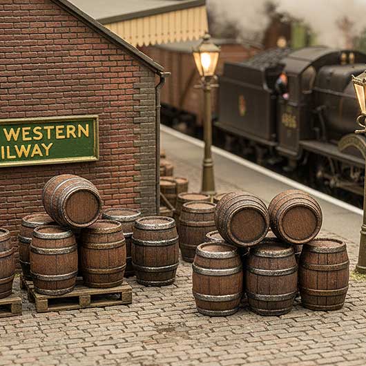 OO Scale Ready to Paint Whiskey Barrel