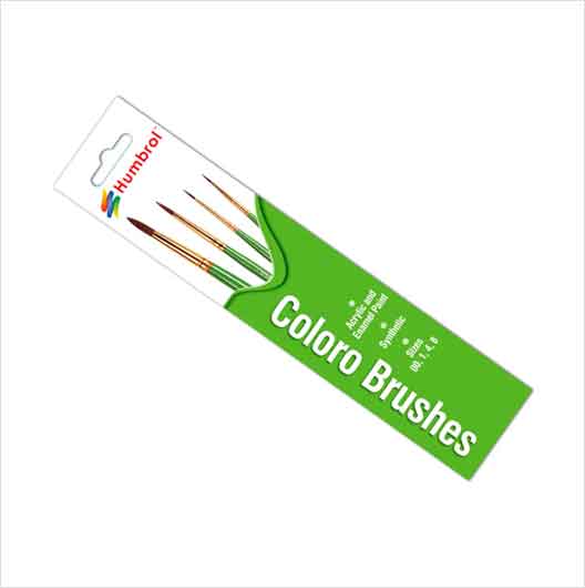 Humbrol Coloro Paint Brush Set (4 pack)