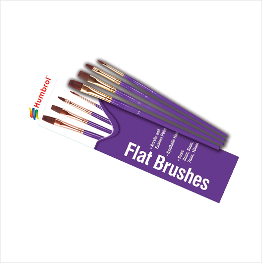 Humbrol Flat Paint Brush Set (4 pack)