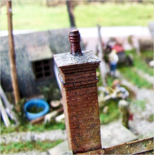 OO Scale | Ready to Paint | Square Chimney Stack with Single Pot (3 pack)