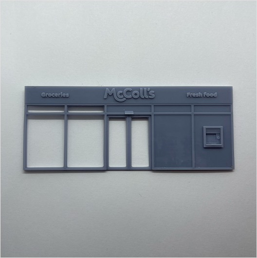 OO Scale | Convenience Store Shopfront - Type 1 - McColl's (1 piece)