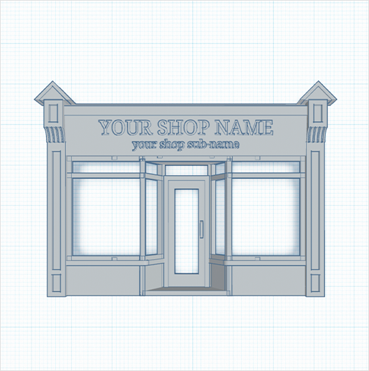 OO Scale | Custom Victorian Shopfront - Type 5 - Your Shop Name (2 pieces)