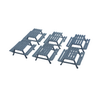 OO Scale | Ready to Paint | Picnic Bench with Plank Detail (6 pack)